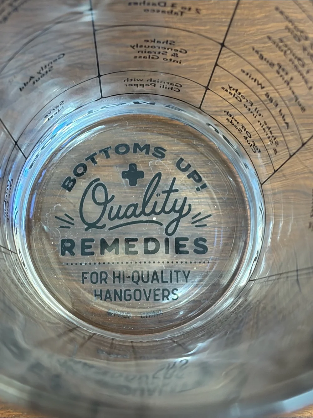 Set Of 3 Bottoms Up Beer Cocktail Mixing Glass Recipe Measure Glass Barware